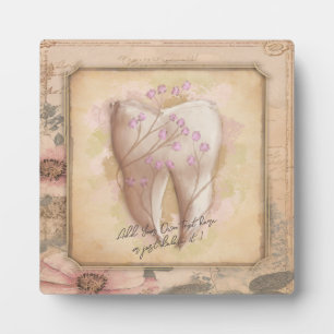 Plaque Photo Élégant Vintage Vieux carnet-Cadeau Dentaire