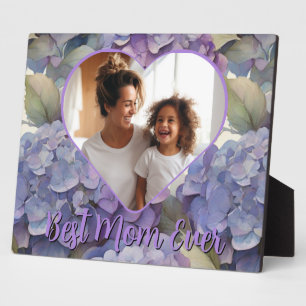 Plaque Photo Elégant violet roux floral poussiéreux Best Mom Ev