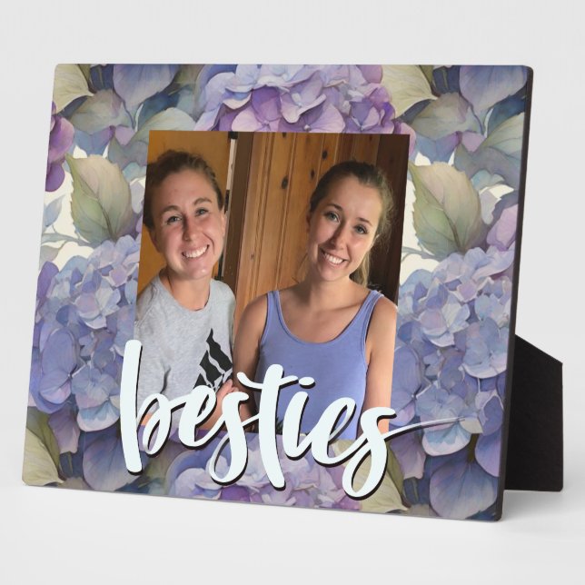 Plaque Photo Elégante aquarelle bleu violet poussiéreuse (Côté)