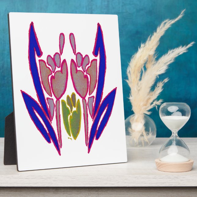 Plaque Photo Elégante aquarelle Rose Imprimer (Côté)