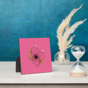 Plaque Photo Élégante art floral aquarelle 
