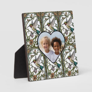 Plaque Photo Élégante illustration de colibri botanique boho ch