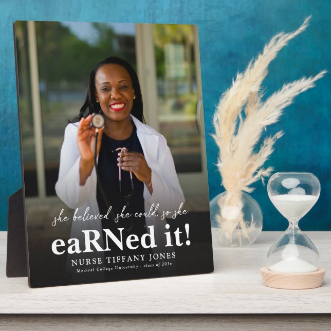 Plaque Photo Elle Croyait Qu'Elle Pourrait Infirmière En Photo (Côté)