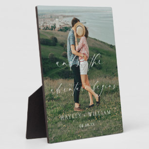 Plaque Photo Ellesmere Et Donc L'Aventure Commence Mariage