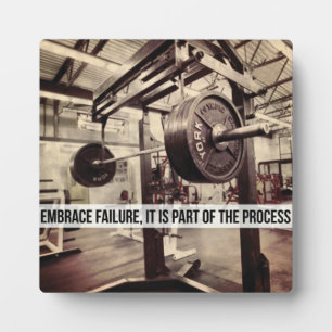 Plaque Photo EMBRASSEZ L'ÉCHEC. Exercice de musculation Motivat