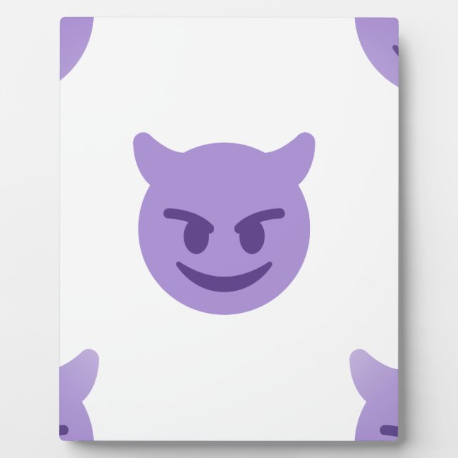Plaque Photo emoji diable (Devant)