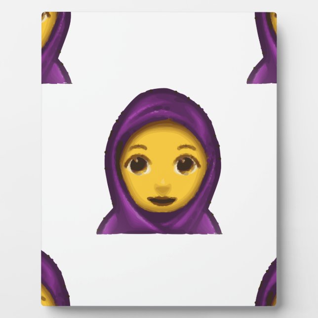 Plaque Photo emoji hajib (Devant)