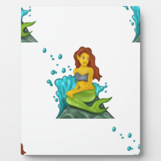 Plaque Photo emoji mermaid (Devant)