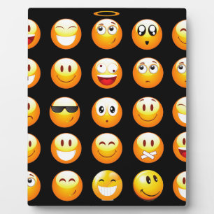 Plaque Photo emojis noir