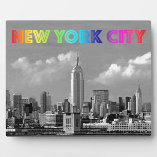 Plaque Photo Empire State Building NYC USA - Pro Photo