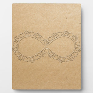 Plaque Photo Empreinte de patte de chien d'amour infini