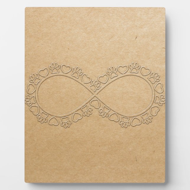 Plaque Photo Empreinte de patte de chien d'amour infini (Devant)