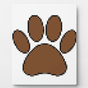 Plaque Photo Empreinte de patte Pixel Dog