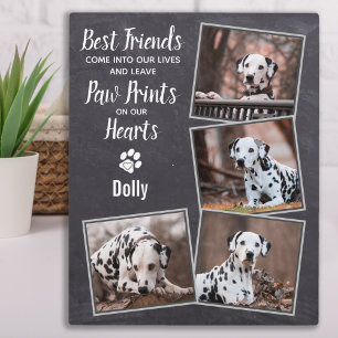 Plaque Photo Empreintes de pattes Heart Photo Collage Dog Pet M
