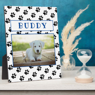 Plaque Photo Empreintes de pattes mignons Blue Keepsaké animal