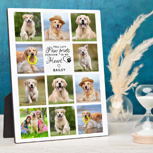 Plaque Photo Empreintes de pattes My Heart Pet Memorial 11 Phot