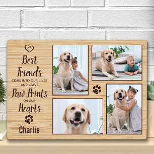 Plaque Photo Empreintes de pattes personnalisés Pet Memorial Ph