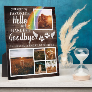 Plaque Photo Empreintes de pattes rustiques Personnalisé Pet Ph