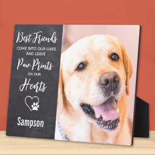 Plaque Photo Empreintes de pattes sur notre coeur Photo Dog Pet