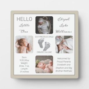 Plaque Photo Empreintes photos multiples Greige garde-naissance