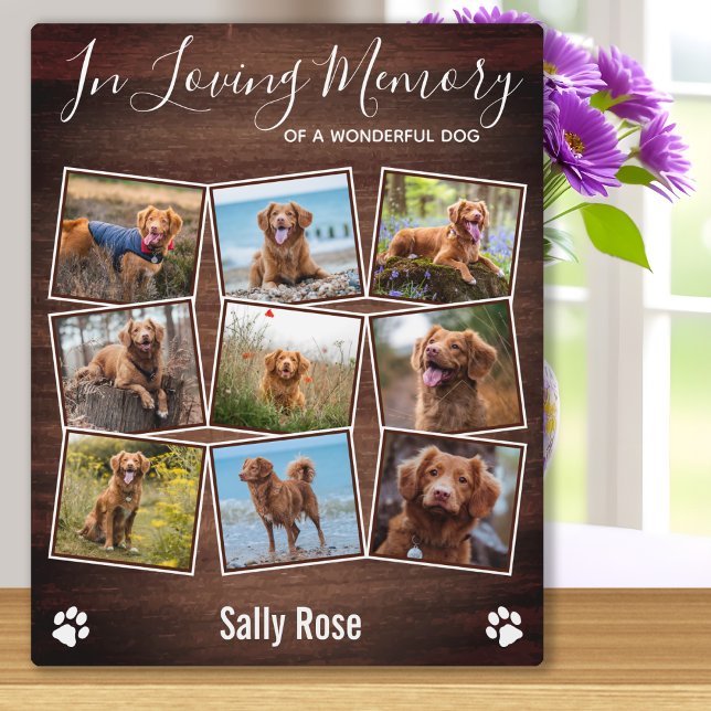 Plaque Photo Empreintes Rustiques En Mémoire De Toi Mémorial Po (Créateur téléchargé)