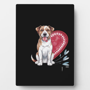 Plaque Photo Empreintes sur mon chien du coeur