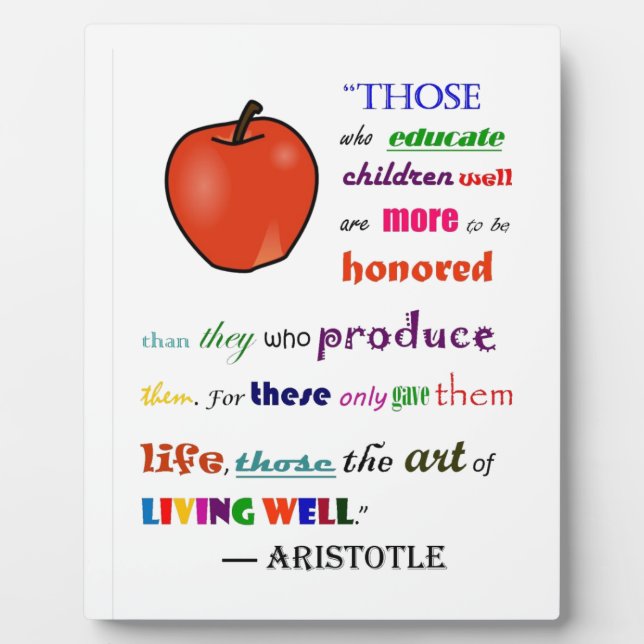 Plaque Photo En l'honneur des enseignants (Devant)