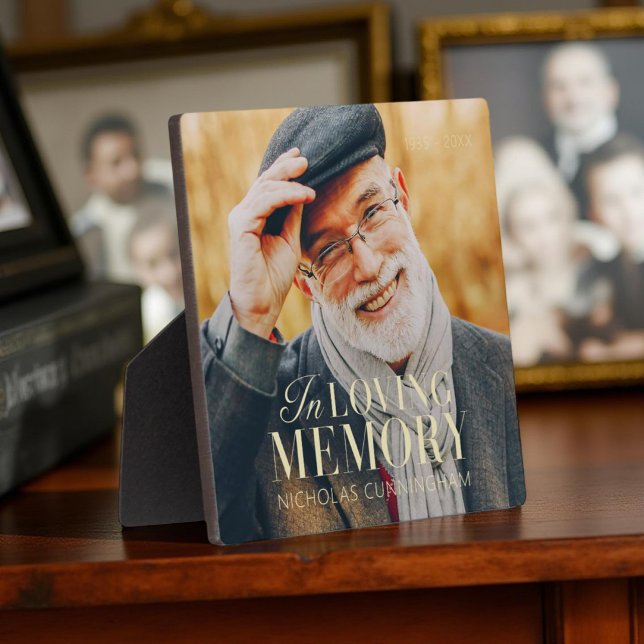 Plaque Photo En Mémoire Affectueuse Photo Mémorial Moderne Élég (Créateur téléchargé)