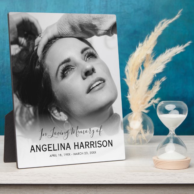 Plaque Photo En Mémoire Affectueuse | Photo Mémorielle (Côté)