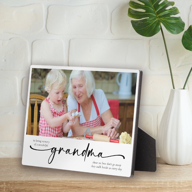 Plaque Photo En mémoire affectueux d'une grand-mère merveilleus (Créateur téléchargé)