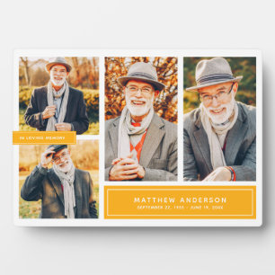 Plaque Photo En Mémoire Amoureuse Couleur moderne Multi Photo