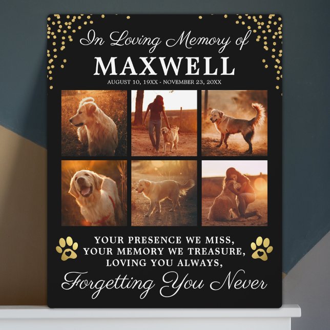 Plaque Photo En Mémoire de Chien Affectueux (Créateur téléchargé)