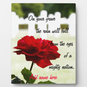 Plaque Photo En mémoire d'un soldat tombé