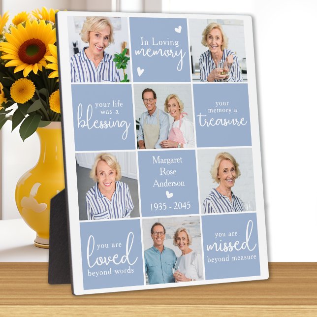 Plaque Photo En souvenir affectueux 6 Collage de photos Mémoria (Créateur téléchargé)