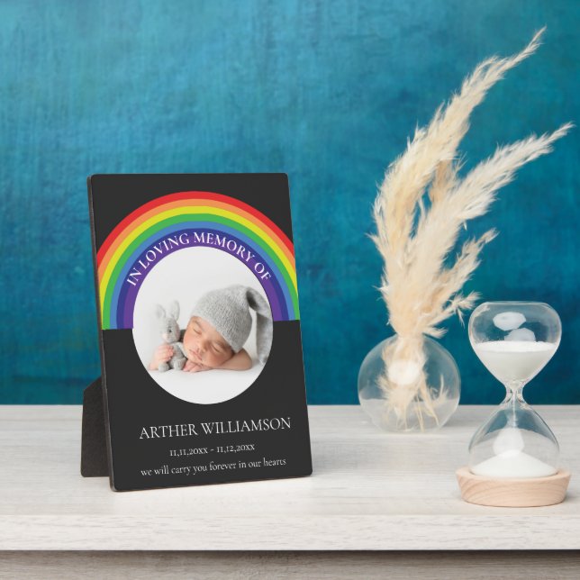 Plaque Photo En souvenir affectueux de l'enfant photo commémora (Côté)