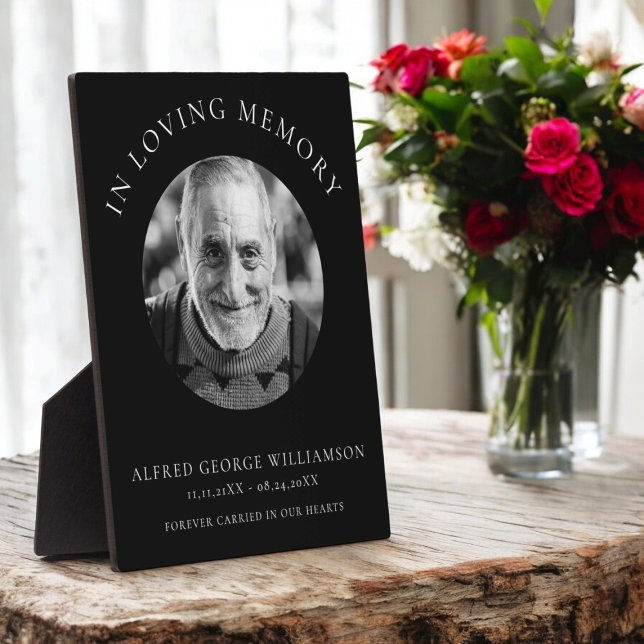 Plaque Photo en souvenir affectueux mémorial photo simple moder (in loving memeory memorial photo keepsake to treasure forever )