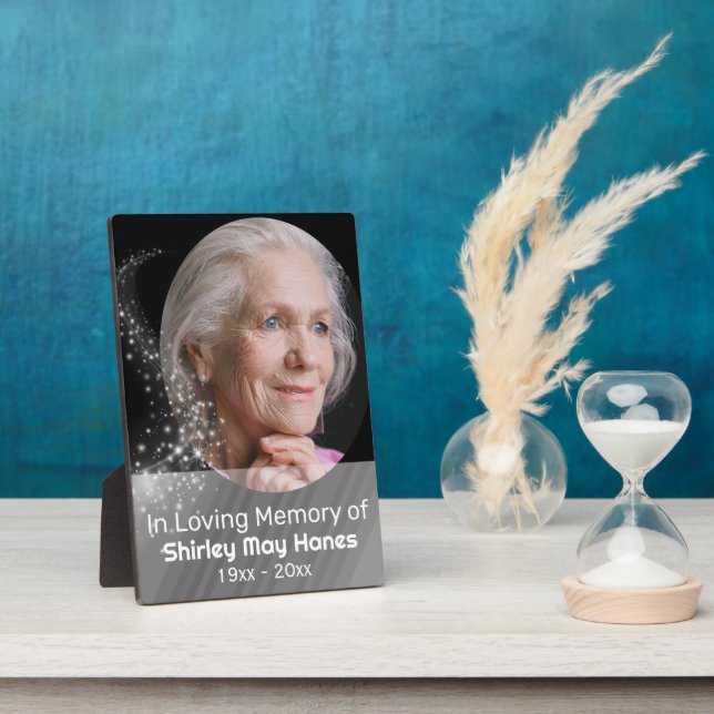 Plaque Photo En Souvenir affectueux Ovale de la photo mémorial  (Côté)