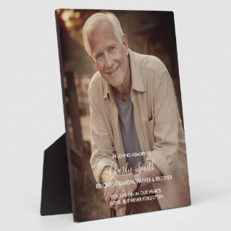 Plaque Photo En souvenir affectueux : Photo et message sur chev