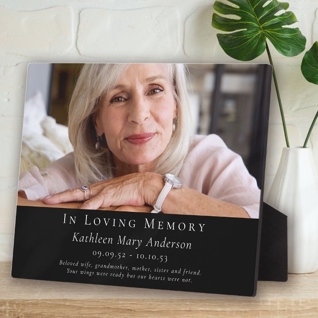 Plaque Photo En souvenir affectueux Tribute photo noir mémorial (Créateur téléchargé)