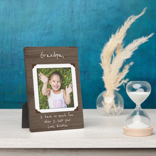 Plaque photo encadrée pour grand-mère / grand-père (Côté)