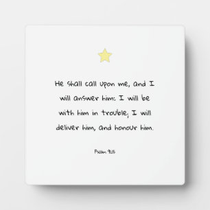 Plaque Photo Encouragement à consoler la citation de la Bible B