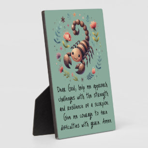 Plaque Photo Enfants prière chrétienne Woodland Scorpion sur ve