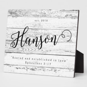 Plaque Photo Enraciné et établi en amour Nom Signal