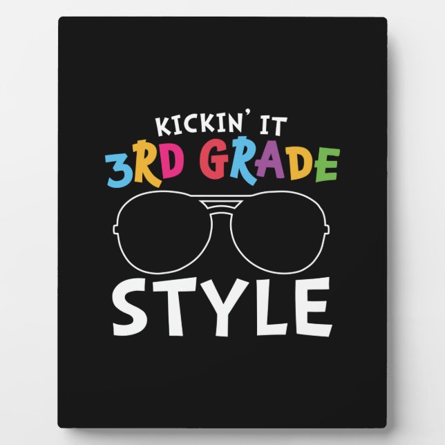 Plaque Photo Enseignant de 3e année Troisième classe (Devant)