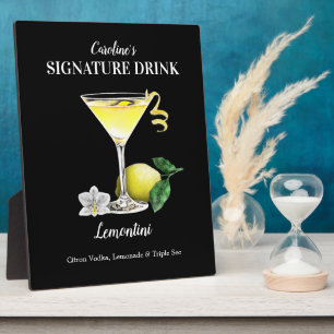 Plaque Photo Enseigne de bar personnalisée Lemontini Lemon Mart