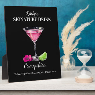 Plaque Photo Enseigne de boisson signature personnalisable Cosm
