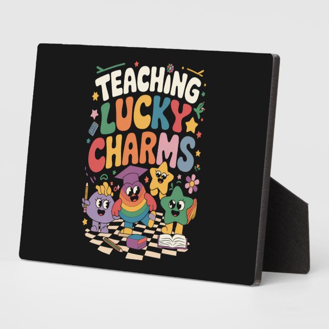 Plaque Photo Enseigner Lucky Charms Enseignant St Patrick's Day (Côté)