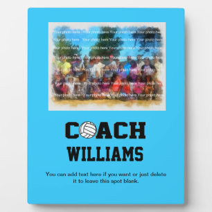 Plaque Photo Entraîneur de volley-ball - Personnalisé