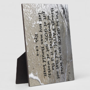 Plaque Photo Éphésiens 2:8-9 Car par la grâce vous êtes sauvés 