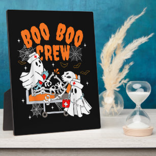 Plaque Photo Équipe Boo Boo Halloween Fantôme Infirmière